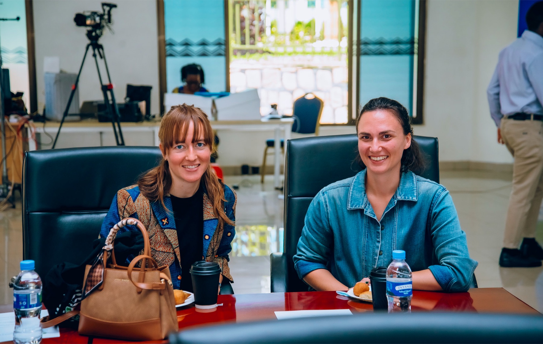 Event partners seated at a roundtable discussion